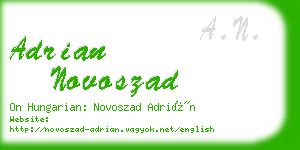 adrian novoszad business card